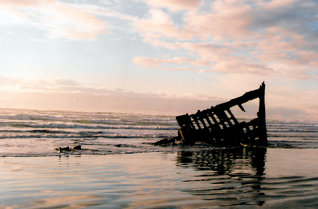 The Wreck of the Peter Iredale was featured in The Road (Serenity Ibsen / Flickr)