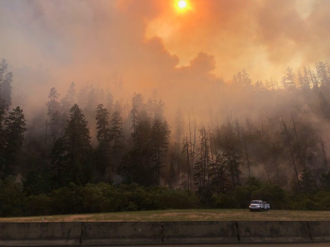 Milepost 97 Fire near Canyonville swells to 1,650 acres, evacuations ordered