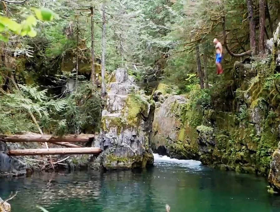 Watch As This Guy Jumps Off Cliffs Into Opal Creek And Three Pools In Oregon