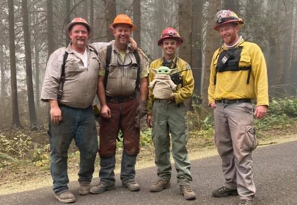 Oregon Firefighters Find Comfort In Baby Yoda From 5 Year Old Boy