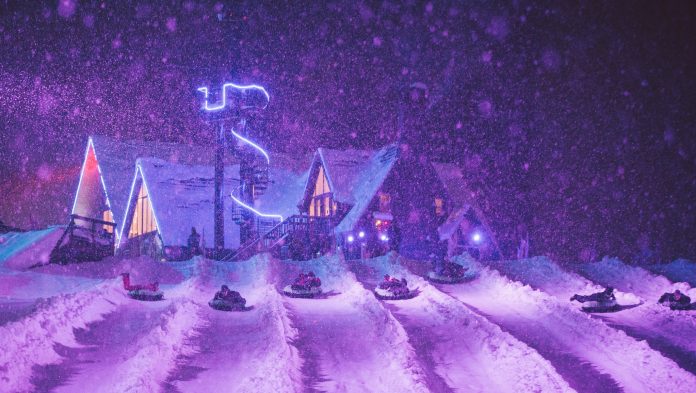 Cosmic Tubing On Mt. Hood Turns The Hill Into A Dance Floor