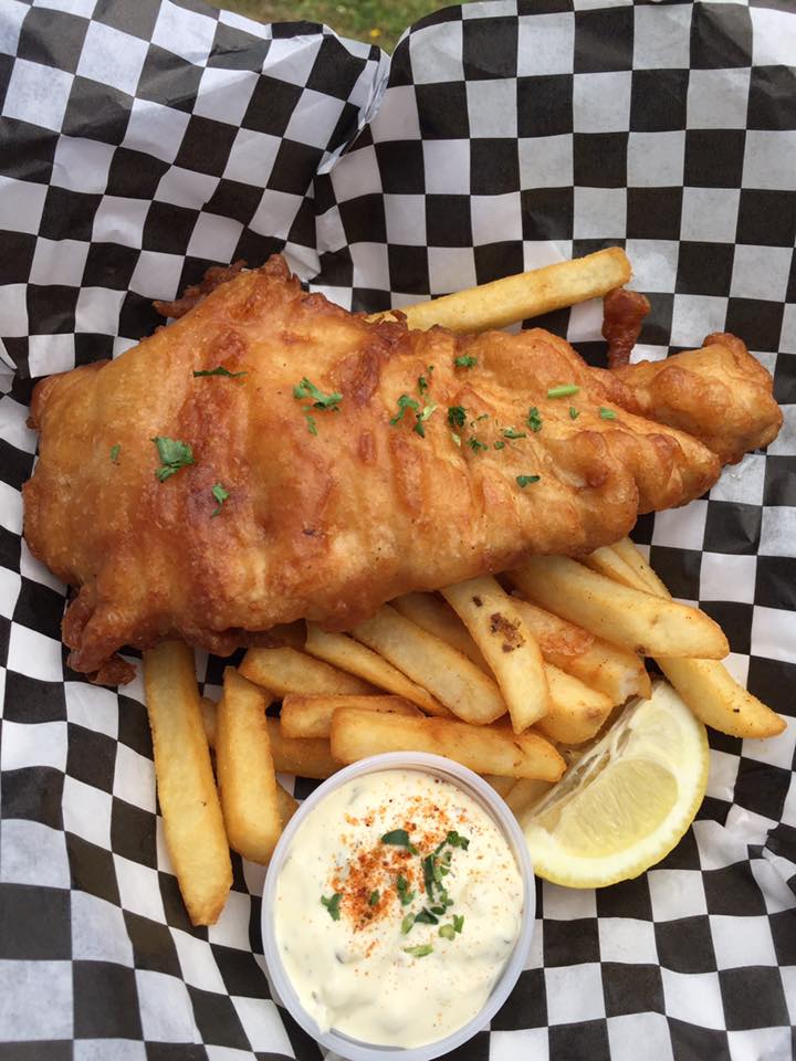 Delicious looking fish and chips at The Sea Baron.