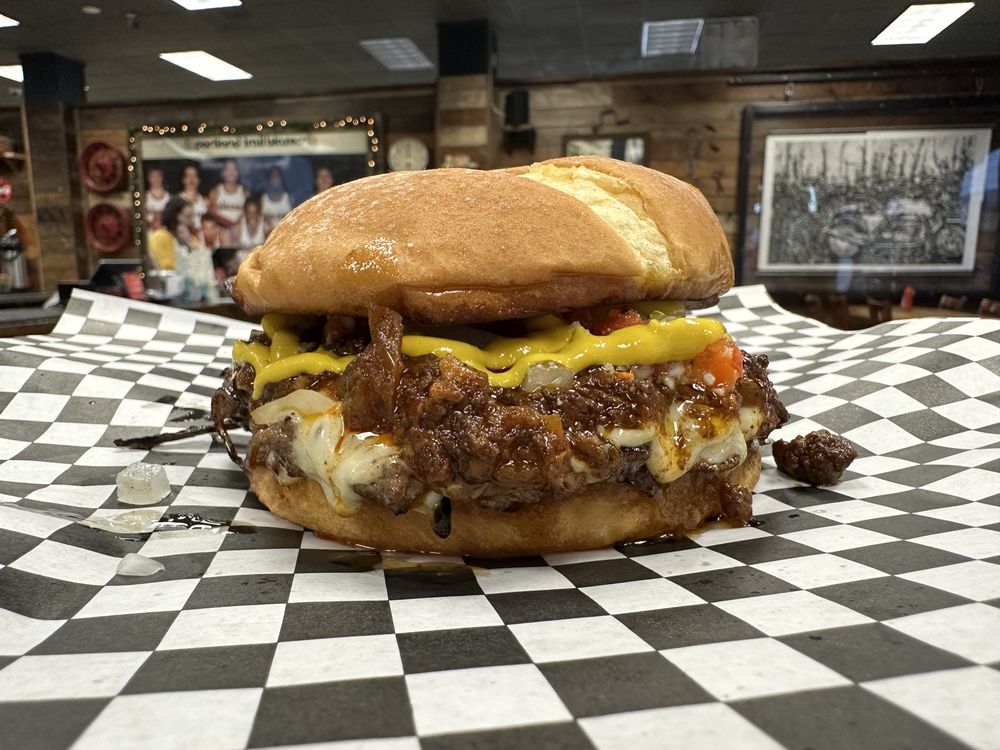 The Brisket Chili Cheese Burger.