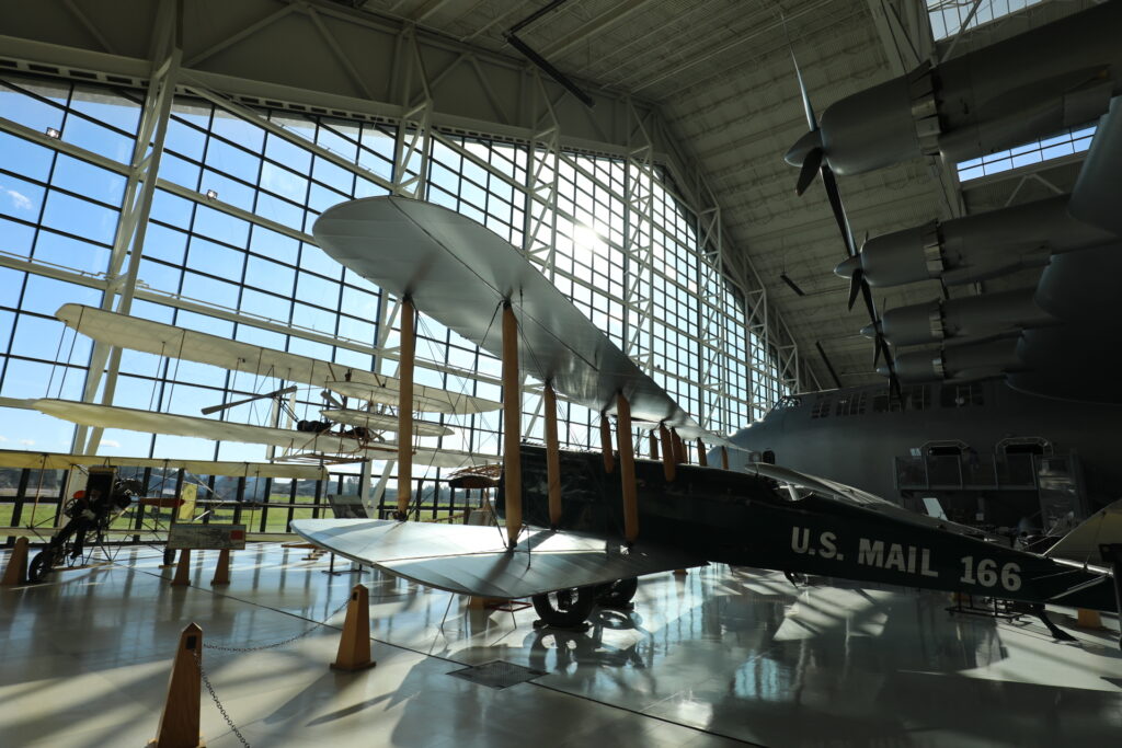 A plane inside the Evergreen Aviation And Space Museum.