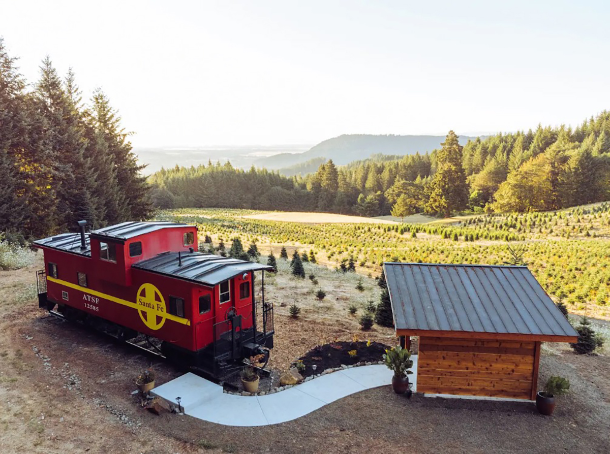 Stay A Night In An Authentic Railroad Caboose In Oregon, With Stunning Valley Views